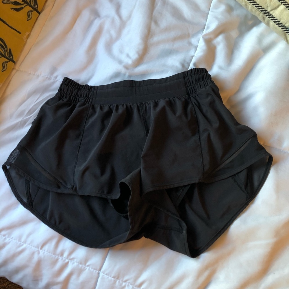Black Lululemon Hotty hot shorts